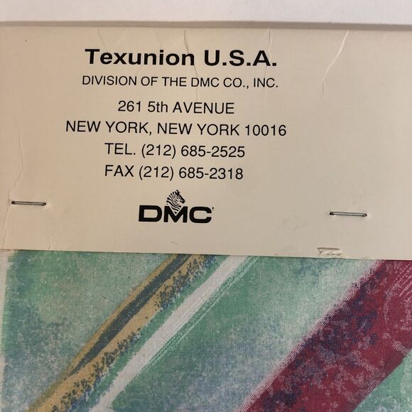 Vintage TexUnion Fabric Samples, Striped Key West Pattern Cotton with Teflon 26" - Picture 3 of 11